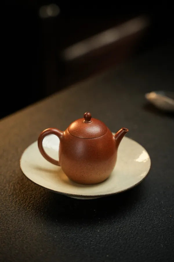 Fulu Dragon Egg·Exquisite wood-fired model·130cc Yixing purple clay teapot, ancient wood-fired method, with great texture and full of charm, fully hand-painted clay, with vivid and auspicious images, elegant shape, and excellent effect when played with.