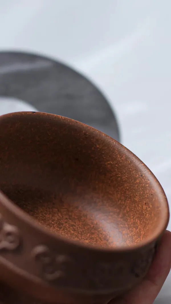 Mugu [Chen Mingyuan Master Cup] Super fine workmanship, high-quality clay, high-temperature firing of high-quality clay, handmade with Ruyi pattern, auspicious meaning, overall calm and majestic